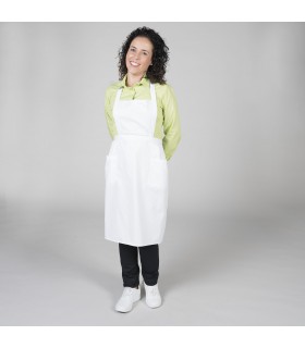 DELANTAL CON PUNTILLA 80X54 CM BLANCO O VICHY