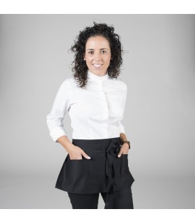 DELANTAL CORTO S/PETO Y C/BOLSILLO CINTAS DE ALGODON 30X60 CM BLANCO O COLOR