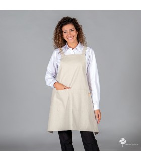 DELANTAL CON PETO TEJIDO ORGANICO 76X92 CM