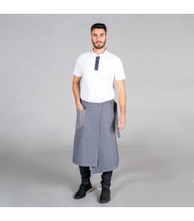 DELANTAL FRANCES CON HEBILLA INDIGO T-G