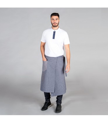 DELANTAL FRANCES CON HEBILLA INDIGO T-G