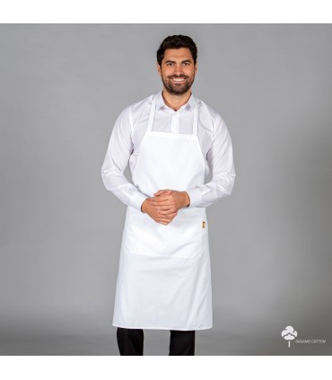 DELANTAL CON PETO TEJIDO ORGANICO 91X74 CM