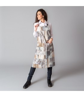 DELANTAL ESTAMPADO HEBILLA ALGODÓN 95X75 CM