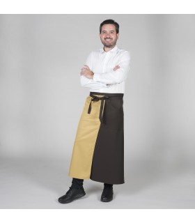 DELANTAL FRANCES ABIERTO COMBINADO 90X110 CM