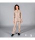 PANTALON MUJER TEJIDO RECICLADO ARENA