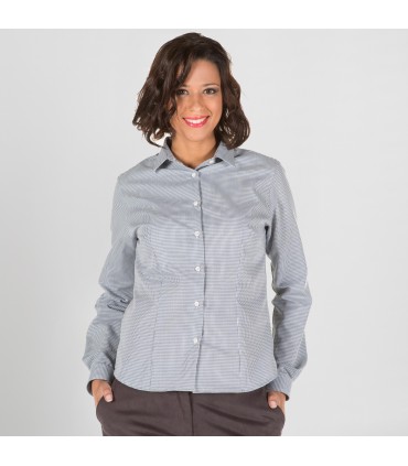 CAMISA MUJER BIANCA VICHY GRIS C.P.