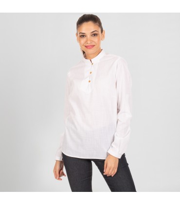 CAMISA MUJER FLORA FALSO LINO
