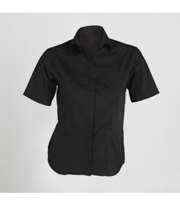 BLUSA MUJER BOTON OCULTO M/C POPELIN