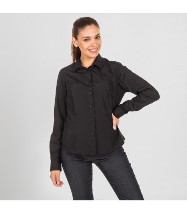BLUSA MUJER M/L POP. NEGRO "REDLINE"