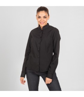 BLUSA MUJER C/MAO M/L POP. NEGRO "REDLINE"