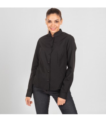 BLUSA MUJER C/MAO M/L POP. NEGRO "REDLINE"