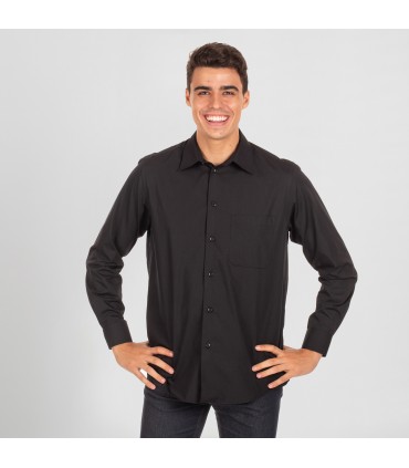 CAMISA HOMBRE M/L POP. NEGRO "REDLINE"