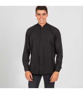 CAMISA HOMBRE C/MAO M/L POP. NEGRO "REDLINE"