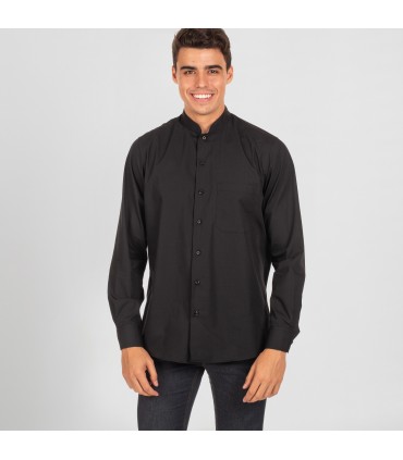 CAMISA HOMBRE C/MAO M/L POP. NEGRO "REDLINE"