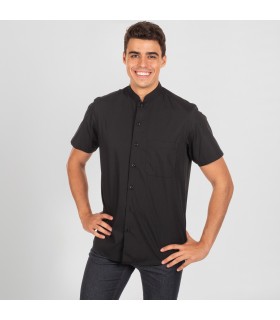 CAMISA HOMBRE C/MAO M/C POP. NEGRO "REDLINE"