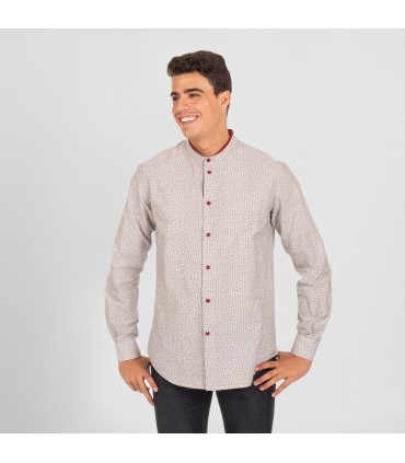 CAMISA HOMBRE ALDO SLIM FIT VICHY RAYAS/TRIANGULOS ROJOS