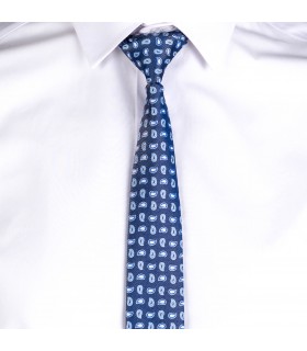 CORBATA CON NUDO DE PALA ESTRECHA JACQUARD