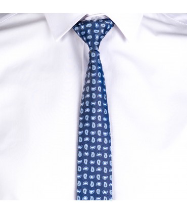 CORBATA CON NUDO DE PALA ESTRECHA JACQUARD