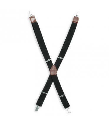 TIRANTE 30MM ELASTICO UNISEX NEGRO (4 PINZAS)