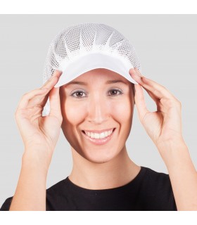 GORRA CON REJILLA MAXI BLANCA (Paq. 10 und)