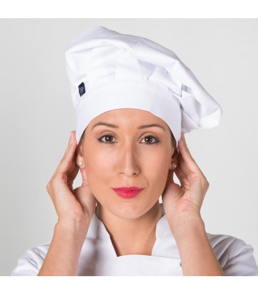 GORRO GRAN CHEF CON VELCRO BLANCO
