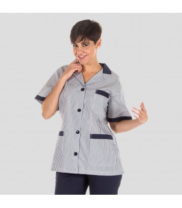 BATA MUJER CORTA VICHY M/C COMBINADA