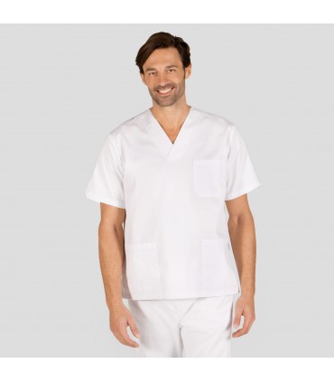 BLUSA SANITARIO UNISEX PICO SARGA BLANCA