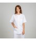 BLUSA SANITARIO UNISEX ABOTONADA SARGA BLANCA