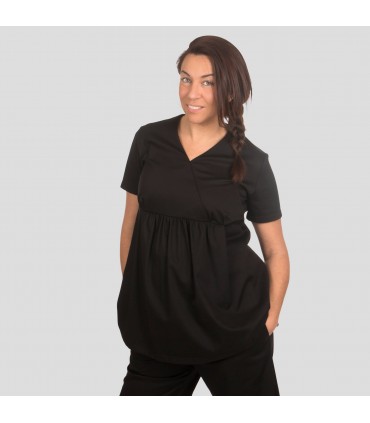 BLUSA PREMAMA PIQUE NEGRO