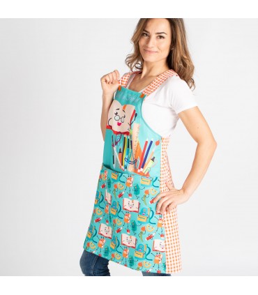 PICHI BOOK VICHY BAMBULA NARANJA