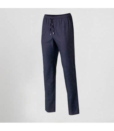 PANTALON UNISEX CON CORDON CHAMBRAY ROMBOS GRIS MARENGO