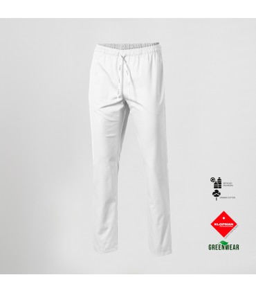 PANTALON UNISEX CON GOMA Y CORDON TEJIDO ORGANICO Y RECICLADO KLOPMAN