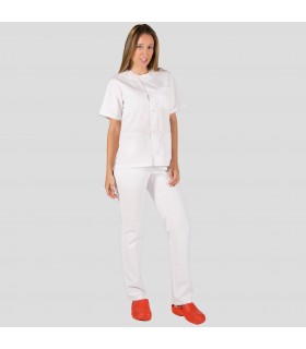 CONJUNTO UNISEX ABOTONADO SARGA BLANCA