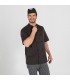 CHAQUETA COCINA UNISEX POPELIN FINO NEGRO M/C
