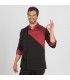 CHAQUETA COCINA UNISEX M/L NEGRA COMBINADA BURDEOS