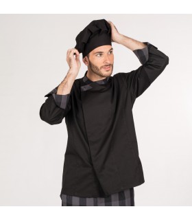 CHAQUETA COCINA HOMBRE AQUILES NEGRA