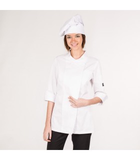 CHAQUETA COCINA MUJER GALATEA BLANCA