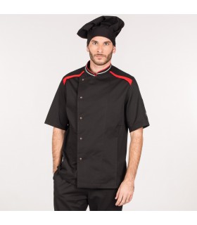 CHAQUETA COCINA HOMBRE CARITES NEGRA