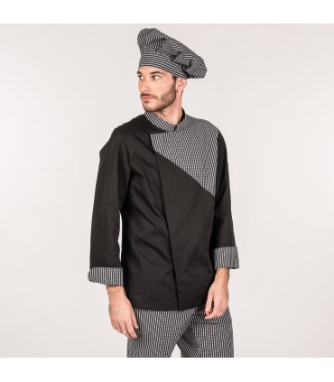 CHAQUETA COCINA HOMBRE HECATE NEGRA