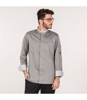 CHAQUETA COCINA CRO. ZELO GRIS MARENGO