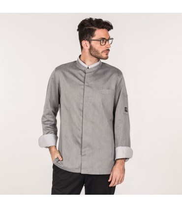 CHAQUETA COCINA CRO. ZELO GRIS MARENGO