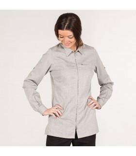 CHAQUETA COCINA MUJER AURA GRIS