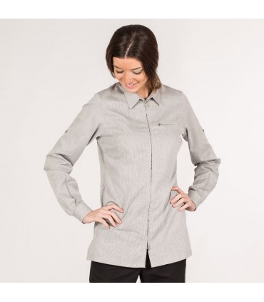 CHAQUETA COCINA MUJER AURA GRIS