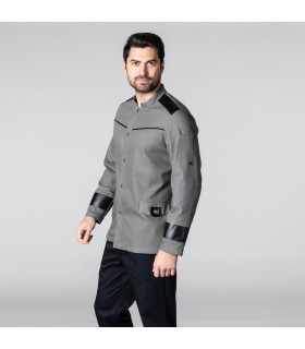 CHAQUETA COCINA HOMBRE VARGAS GRIS