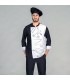 CHAQUETA COCINA UNISEX TORRES NEGRA