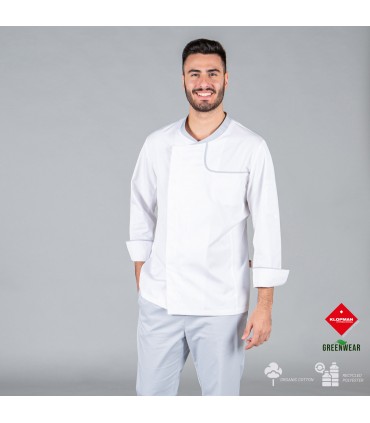 CHAQUETA COCINA HOMBRE OTERO TEJIDO RECICLADO Y ORGANICO KLOPMAN BIES