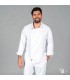 CHAQUETA COCINA UNISEX ARIAS TEJIDO RECICLADO MICROFIBRA BLANCA
