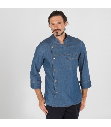 CHAQUETA COCINA UNISEX CASAL TEJANO LAVADO