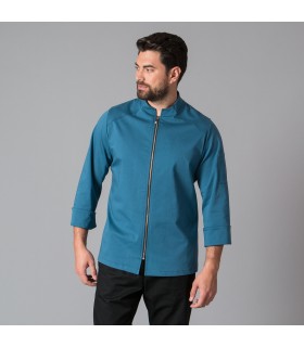 CHAQUETA COCINA UNISEX FERRER AZUL PETROLEO
