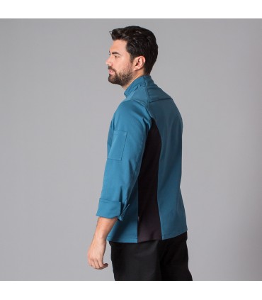 CHAQUETA COCINA UNISEX FERRER AZUL PETROLEO